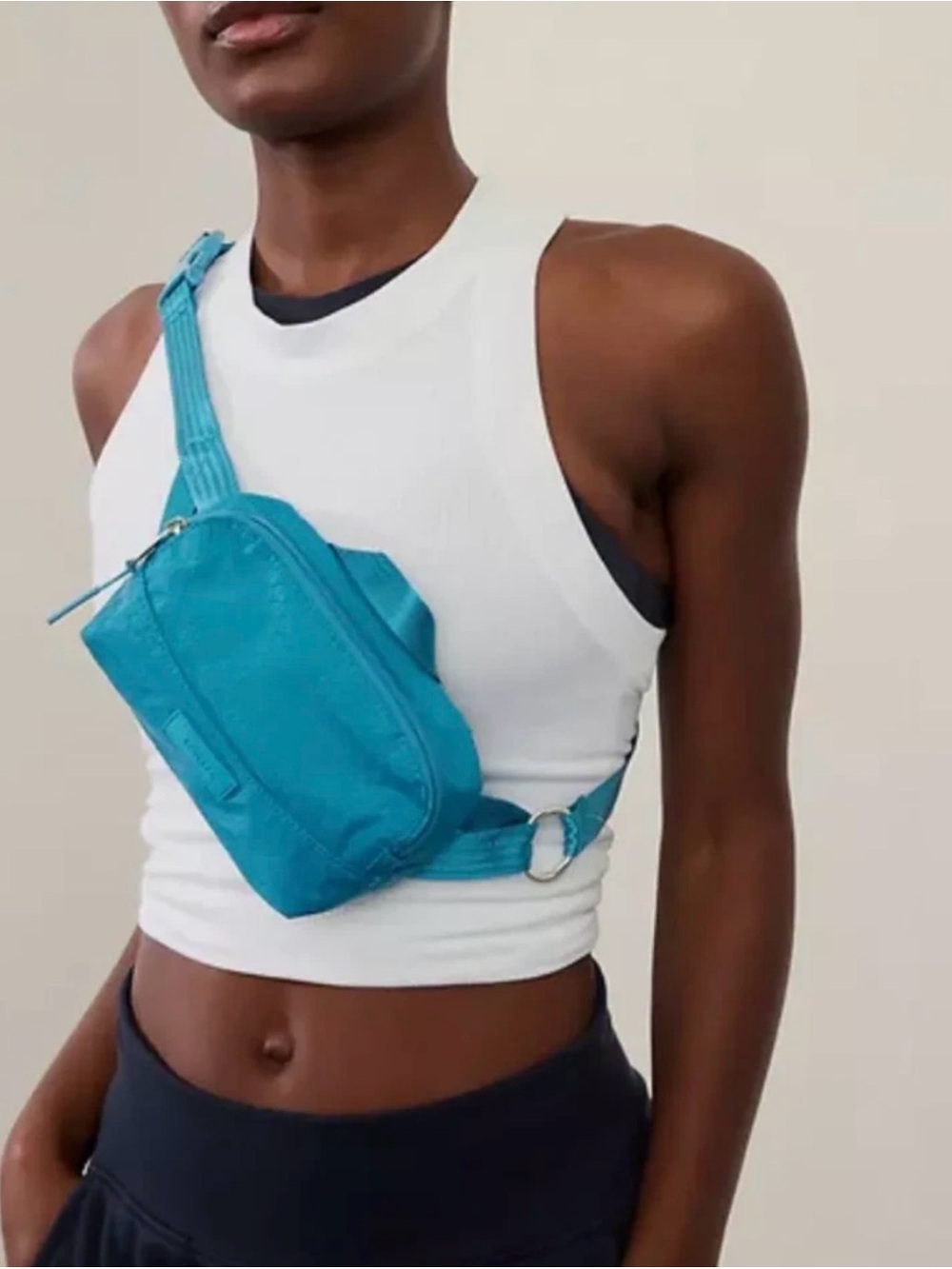 Athleta Excursion Crossbody Belt Bag Teal Blue